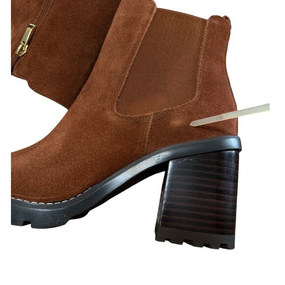 Franco Sarto Trent Women’s Ankle Boots Russet Brown Suede Leather Sz 7.5 WNWB - Picture 8 of 16